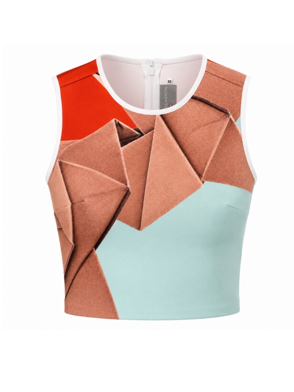 Clover Canyon Paper Cranes Scuba Crop Top Size XS